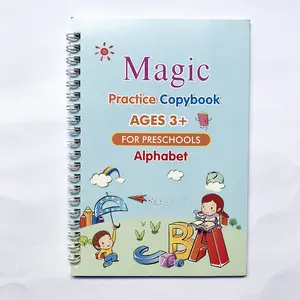 Jogo de livro de escrita com letras mágicas, personalizado e diferente idioma