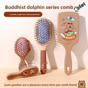 Cepillo <span class=keywords><strong>de</strong></span> Masaje con Cojín <span class=keywords><strong>de</strong></span> Aire <span class=keywords><strong>de</strong></span> Plástico <span class=keywords><strong>de</strong></span> la Serie Capybara, Antienredos, Antiestático, para Alisar y <span class=keywords><strong>Peinar</strong></span> el Cabello, para Uso Doméstico - Product Image 2