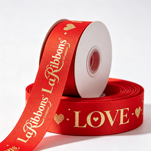 OEKO Certified 22mm Burgundy Wine <b>Red</b> Grosgrain Polyester <b>Ribbon</b> for Valentine's Day Present & Florist Bouquet Decoration - Product Image 2