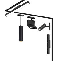 Rail magnétique basse tension pour éclairage LED, rail magnétique linéaire 48V, éclairage LED COB sur rail pour magasins de vêtements
