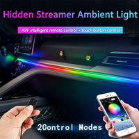 NOVKIR LED Symphony - Éclairage d'ambiance pour voiture, pleine couleur, 256 couleurs irisées, bande acrylique néon, contrôle par application, 12V, lampe d'ambiance décorative