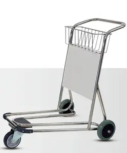 200kg steel aviation airport passenger luggage trolley with brake