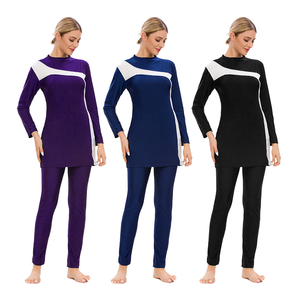 Expédition rapide en stock, Abaya musulmane pour femmes, personnalisée, 3 pièces, imprimée, manches longues, pantalon, anti-UV, modeste, écologique, spandex/nylon - Product Image 1