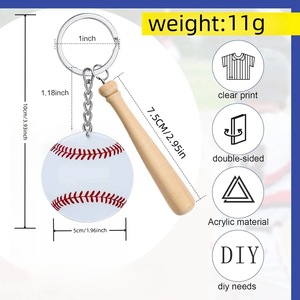 Porte-clés créatif 2026 en PVC, grande boule, étanche, léger, tendance, avec mousqueton, pendentif de sac, cadeaux sportifs de golf - Product Image 3