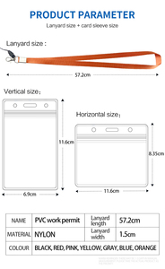 Tùy Chỉnh Không Thấm Nước PVC Nhựa ID Chủ Thẻ Dây Buộc Với Lụa Màn Hình In Ấn Thăng Hoa In Cổ Dây Buộc ID Huy Hiệu - Product Image 2