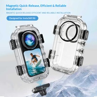 Boîtier de plongée étanche 60 m pour DJI Osmo Action 3/4, étui sous-marin transparent en PC avec interface magnétique à dégagement rapide