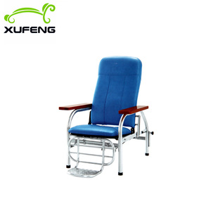 Silla de Infusión Médica Xufeng Azul Reclinable con Marco de Acero para Uso Hospitalario, Resistente al Agua y al Desgaste, en Cuero Sintético - Product Image 2