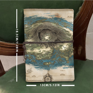 Cuaderno retro grueso de 160 páginas, ideal para notas de estilo de cliente de <span class=keywords><strong>peluqueros</strong></span> y horarios de citas con mapa de un volcán - Product Image 4