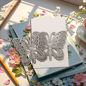 金属切削ダイス 金属蝶モデル クラフト カード作成用 ミックスメディア - Product Image 6