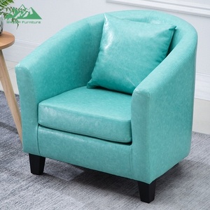 Set di Poltrona Accent in Velluto Teal Wayon, Comoda Poltrona Lounge con <span class=keywords><strong>Schienale</strong></span> <span class=keywords><strong>Alto</strong></span> e Tavolino Laterale per Angolo Lettura in Soggiorno - Product Image 4