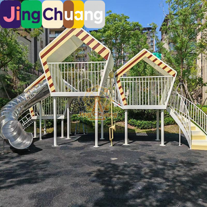 Toboggan extérieur pour enfants, équipement de parc d'attractions, maisonnette dans les arbres, toboggan non standard non motorisé en acier inoxydable - Product Image 1