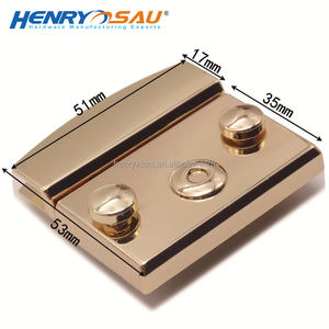 Sac à main en alliage doré léger pour femme, Design à la mode, presse-étoupe de serrure à pression - Product Image 5