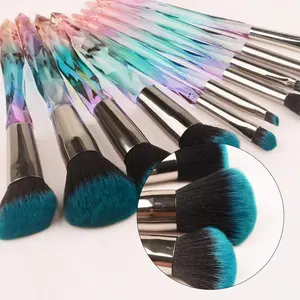 Goedkope Groothandel Korting Prijs Thuisgebruik Make-Up Kwasten Voor Christmas Gift Diamond Highlighter Handvat Make-Up Borstel Sets