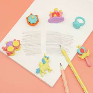 Juego de Gomas de Borrar Creativas para Niñas, Gomas de Borrar Rosas, Lindas y de Alta Calidad para Estudiantes, con Blister - Product Image 3