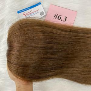 Venta al por mayor sistema de reemplazo de alta calidad tupé Topper pegamento prótesis capilar mono encaje fino 100% extensiones de cabello humano - Product Image 2