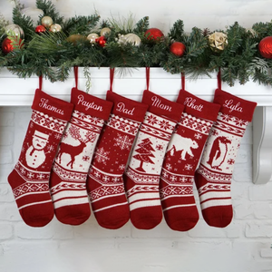 Giáng sinh thả Quà Tặng cổ điển vớ lớn Santa Snowman Tuần Lộc Xmas Nhân Vật Gia đình kỳ nghỉ trang trí tiệc giáng sinh - Product Image 6