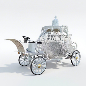 Carruaje Eléctrico de Cenicienta sin Caballos, de 4 Ruedas, para Turismo, Personalizado para Bodas, Transporte de Princesas para Parques Escénicos - Product Image 6