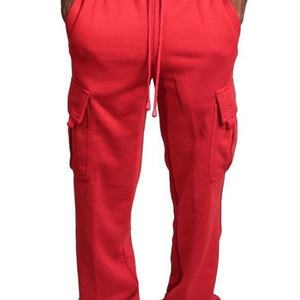 Pantalon Cargo Décontracté Homme Tendance Streetwear Haute Qualité Poches 3D Robuste Coupe Ample Droite en Polyester/Coton pour Garçons - Product Image 2