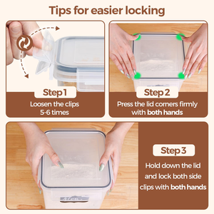 Choice Fun Food Grade Large Moisture-proof sealed tank Kitchen Transparent <b>square</b> Grain Storage tank Clean Food Storage - Product Image 5