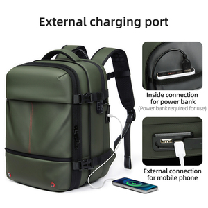 Zaino da Viaggio Espandibile Salvaspazio con Lucchetto TSA, Zaino Antifurto per Viaggi d'Affari, Borsa Ermetica con Compressione Sottovuoto - Product Image 5