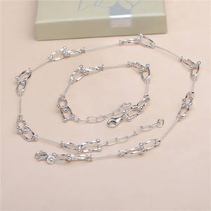 S925 <b>Silver</b> DIY Roadway <b>Set</b> 8-Bead U-Shape <b>Necklace</b> Hole 3-Bead Double Bracelet Empty Stand 5582 Fashion Jewelry Accessories - Product Image 5