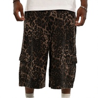 Shorts décontractés en toile tissée imperméable, respirant et écologique, avec taille élastique unie, poches et taille mi-haute, style cowboy