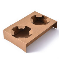 Boîte en carton ondulé peut contenir 2 ou 4 tasses, porte-gobelet en papier, pour boisson de café, plateau