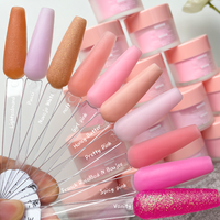 Pot rose poudre à ongles acrylique couverture rose IPHF vente en gros fournitures pour ongles rose clair poudre acrylique pour ongles