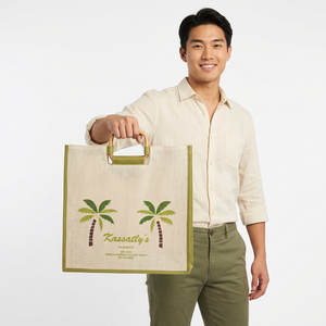 Sac fourre-tout en jute, directement de l'usine, spacieux et réutilisable, pour le commerce de détail et la vente en gros - Product Image 1