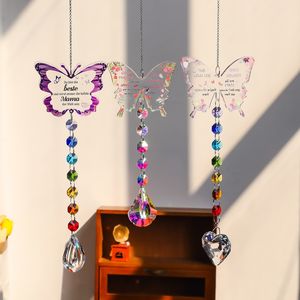 Nuevo Diseño de Bola de Cristal Colgante en Forma de Corazón, Prisma, Bola de <span class=keywords><strong>Gemas</strong></span>, 7 Chakras, Cuentas, Atrapasoles de Mariposa, Libélula, Ángel, Flor, Esfera - Product Image 1