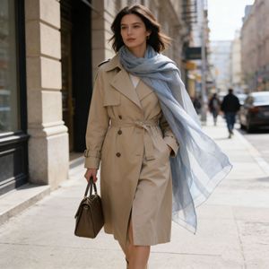 Écharpe en Soie de Mûrier Couleur Unie, Vente en Gros Usine, Douce, Respirante, Effet Ondulé, Haut de Gamme, Soie Véritable pour Femme, Élégante, Quotidienne, Extérieur - Product Image 3