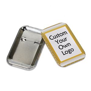 Custom Shape Tin Pin Heart Star Rectangle Promotional <b>Badge</b> <b>Button</b> for Marketing Giveaways - Product Image 5