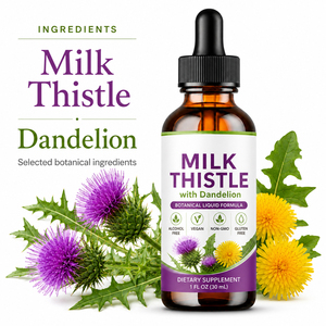 Meilleures ventes : Gouttes de Chardon-Marie liquides orales, Complément Herbal Biologique à base de Racine de Curcuma et Racine de Pissenlit pour la Protection Antioxydante et Immunitaire - Product Image 5