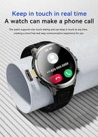 Montre connectée Android OS GPS Fitness Tracker AMOLED HD Téléchargement d'applications Musique Vidéo Carte SIM 4G Caméra rotative WIFI Gel de silice H19