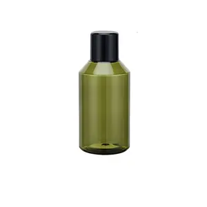 50ml/75ml/100ml/150ml bottiglia di spalla obliqua in plastica verde per animali domestici con contagocce e pompa e tappo spray