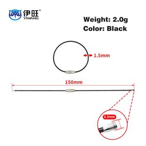 Etiqueta de identificación para equipaje colgante, de acero inoxidable, con cable y llavero - Product Image 3