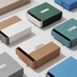 Tùy Chỉnh Kraft Giấy Bao Bì Cứng Các Tông Hộp Quà Tặng Với Bọt Chèn Cho Chăm Sóc Da Kem Nước Hoa Trượt Ngăn Kéo Hộp - Product Image 1