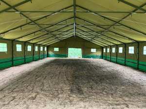 Large 100-Person 10x20m Four-Season Steel <b>Frame</b> PVC Rainfly Permanent <b>Canvas</b> Tent with One Bedroom for Camping - Product Image 2