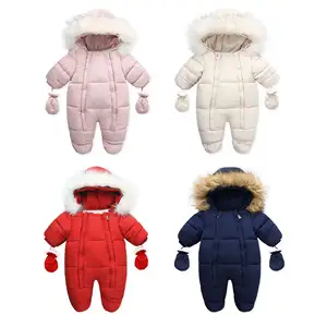 保暖舒适儿童滑雪服连身衣婴儿爬进衣服冬季童装批发