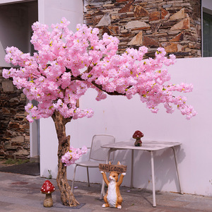 Árbol de Flores de Cerezo Artificial Resistente a los Rayos UV, en Maceta de Plástico, Decoración para el Hogar, Jardín y Cafetería - Product Image 1