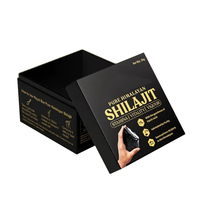 Boîte d'emballage vide pour complément alimentaire Shilajit avec logo personnalisé imprimé