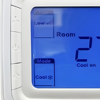 Thermostat numérique horizontal LCD mural pour climatisation centrale, régulateur de température ambiante pour hôtel, bureau, appartement
