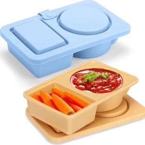Silicone Double-Layer Disposable Lunch Box <b>Snack</b> and Sauce <b>Container</b> - Product Image 6