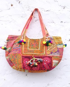 Classy Style Banjara Bag Vintage Hobo Sling Ethnic Hand Embroidered Two <b>Straps</b> Waterproof Large Capacity <b>Shoulder</b> Bag Purse - Product Image 1