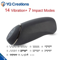 VIBRADOR ELÉCTRICO automático para hombres, masturbadores masculinos, taza, coño, estroboscópico con vibración, función de Impacto, Juguetes sexuales para adultos