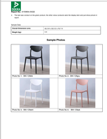 Chaise de salle à manger empilable en plastique PP de qualité supérieure, design moderne, avec dossier perforé, style italien, pour restaurant
