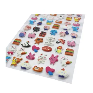 Benutzer definierte süße Tiere Puffy Sticker Soft Safe Umwelt freundliche 3D Puffy Aufkleber für Kinder DIY