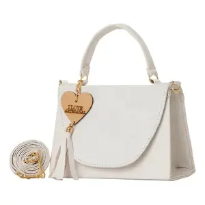 Bolso Bandolera Vintage Blanco Fana con Forro de PU, Impermeable, Asa Única y Decoración de Borlas para Uso Diario - Product Image 3