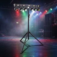 Projecteur de scène tout-en-un 120W LED Beam Wash Laser Strobe avec télécommande DMX512, activé par le son, blanc neutre 4100K, multi-prises pour