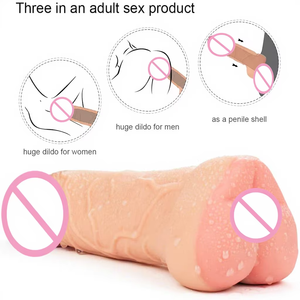 Jouet sexuel XLN 2-en-1 en TPE souple pour couples gays et lesbiennes, célèbre Godemiché anal, avec fonction d'exercice de <span class=keywords><strong>film</strong></span> inversé, Taille XL - Product Image 3